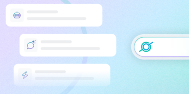 AI agent, chat, and workflow panels alongside a GoSearch enterprise search bar