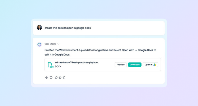 blog image: GoSearch Can Now Build Your Documents, Spreadsheets, PDFs, Decks, and Markdown Files For You