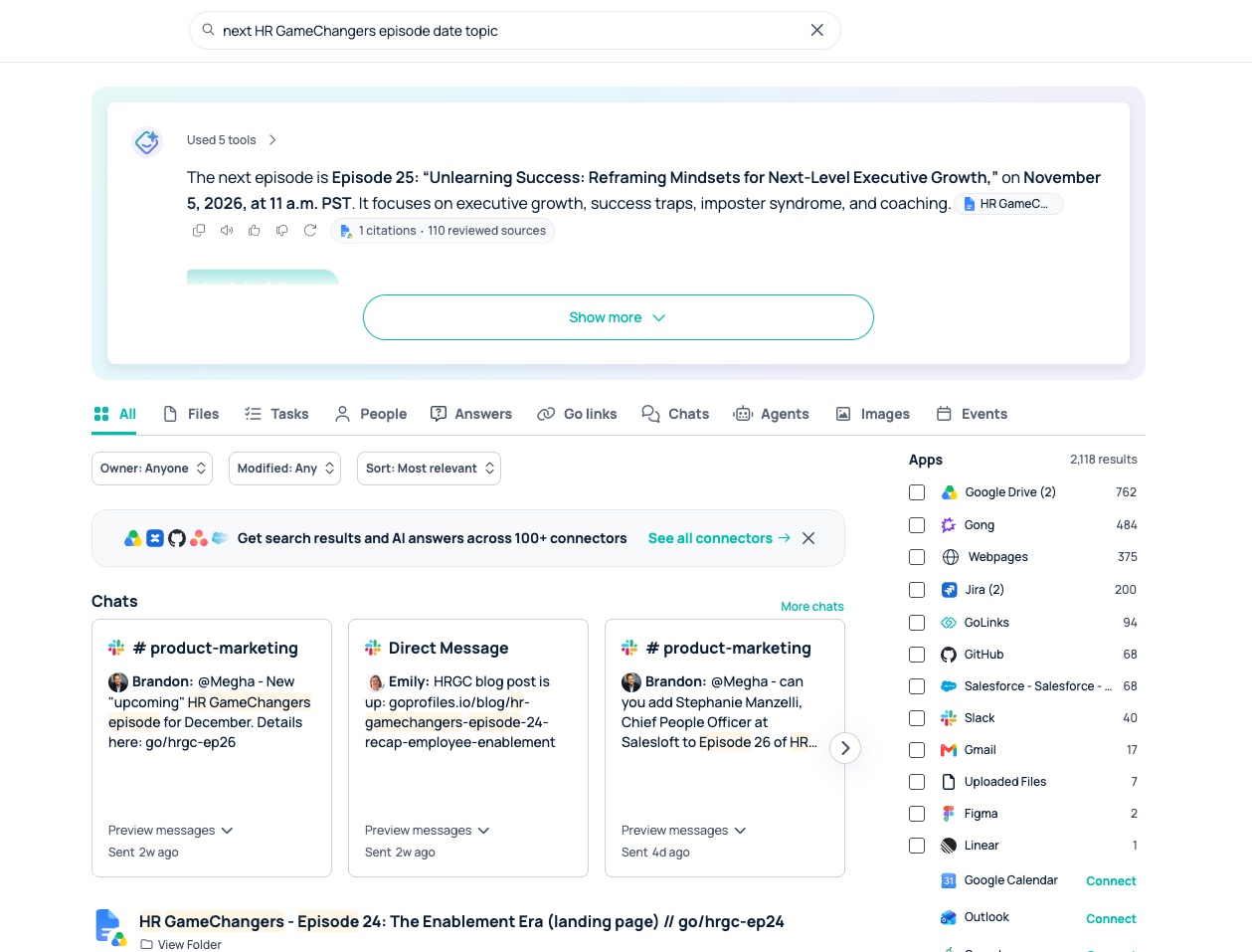 GoSearch Enterprise Search screenshot image