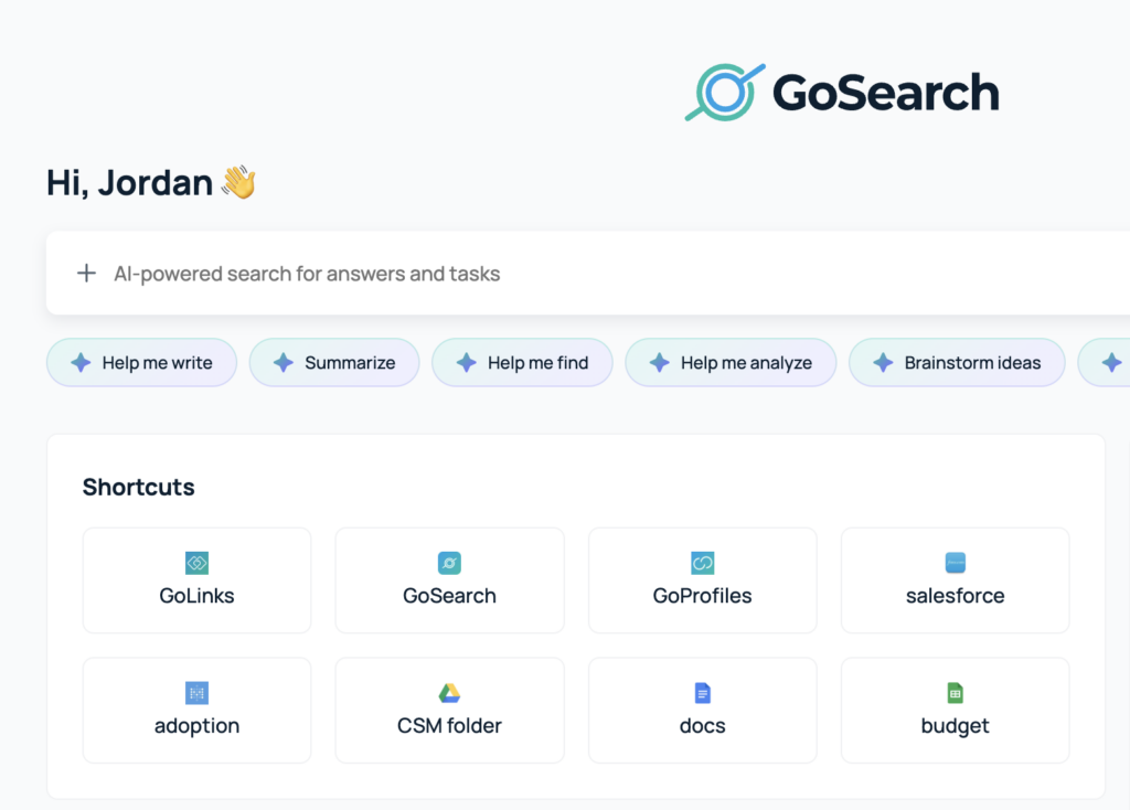 GoSearch home page