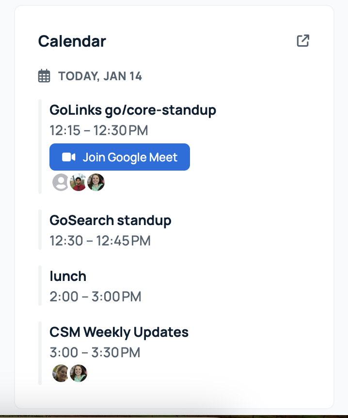 joining meeting from gosearch dashboard