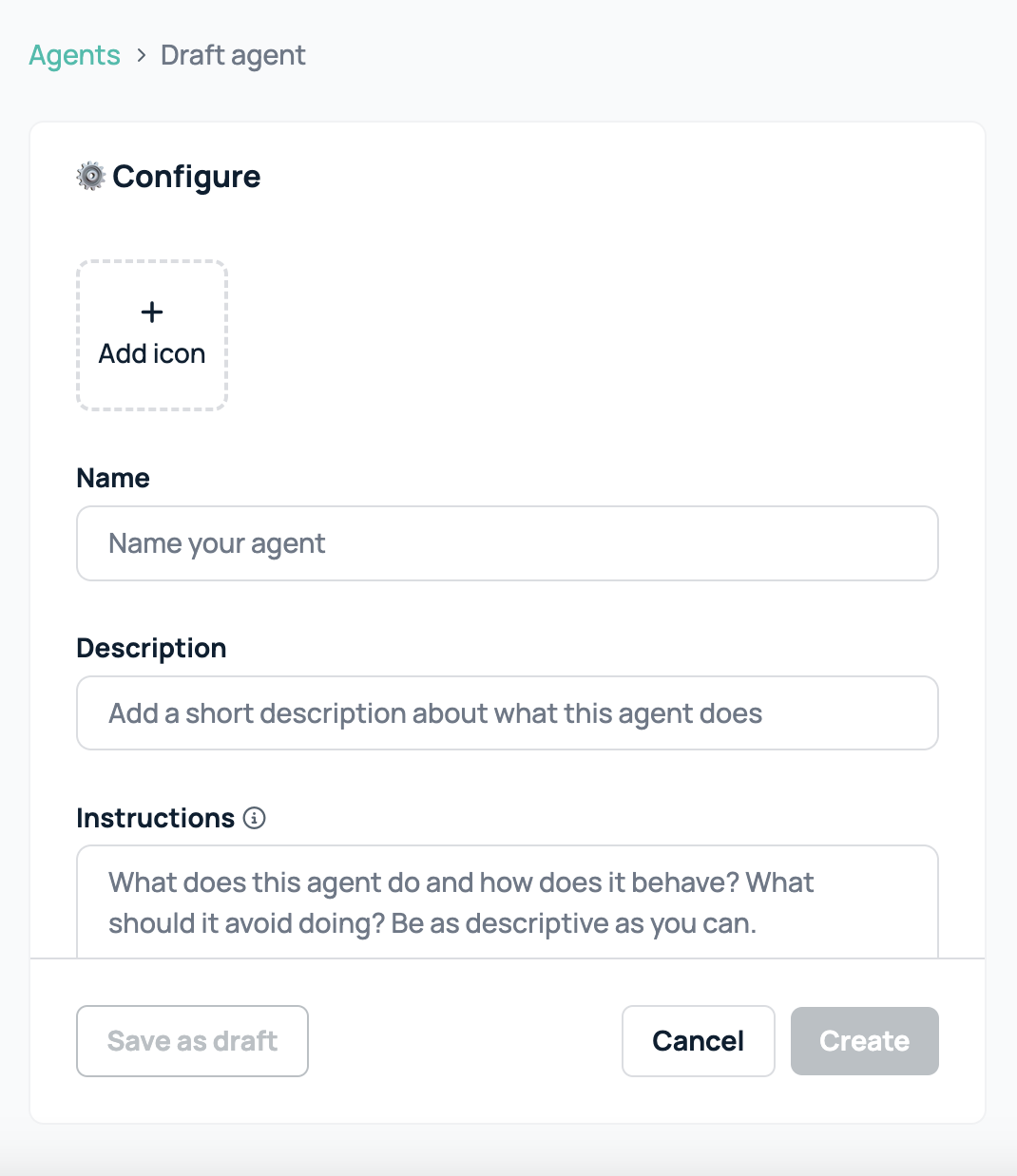 configure your agent