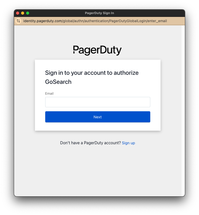 pagerduty sign in