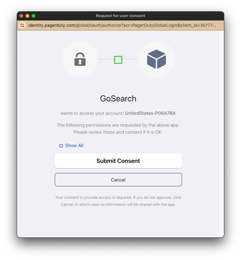 submitting consent with gosearch 